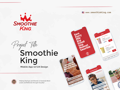 „Smoothie King“ Mobile App UI/UX Design