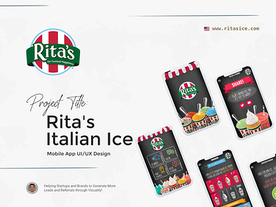 „Rita's Ice“ Mobile App UI/UX Design app brand branding branding design design graphic design mobile app product ui ui ux design ux