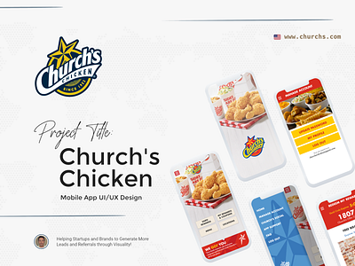 „Church's Chicken“ Mobile App UI/UX Design app brand branding branding design design graphic design mobile app product typography ui ui ux design ux