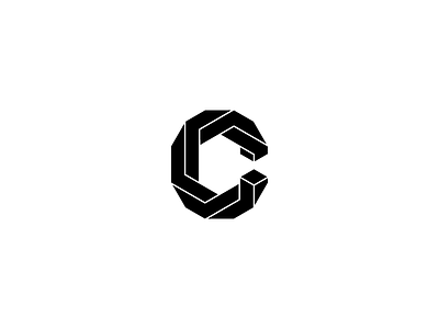 Geometric Lettermark: C angles c geometric hexagon lettermark logo monogram penrose precise typography