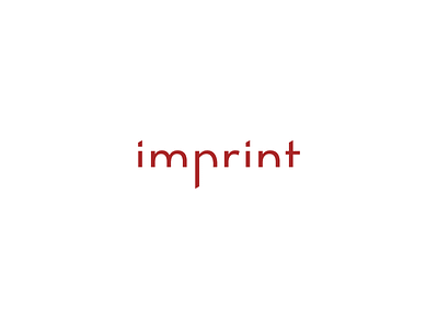 Imprint Logo crop logo logotype minimal steril subtle tattoo typography