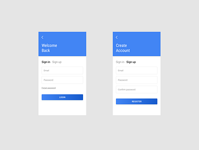 Sign in / Sign up UI account app design login mobile register sign in sign up signin signup ui