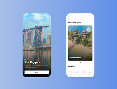 Travel App UI app design icons mobile mockup travel trips ui