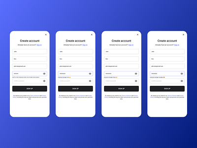 Password Status UI buttons design design inspiration forms icons light login login design login page mobile ui mockup sign in page sign up page ui ui design ui ux user interface ux uxdesign web design