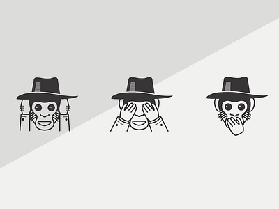 Monkeys emoji illustration monkeys