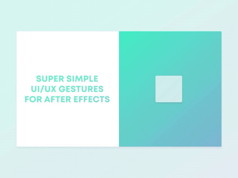 UI / UX Touch Gesture Animations AE Template