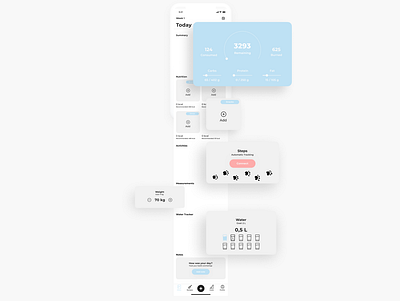 HealthyLife App app design figma figmadesign flat illustration illustrator light minimal mobile mobile app trend ui ux web webdesign white