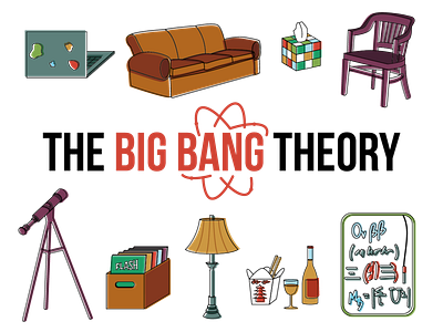 Big bang theory bigbangtheory design diseño graphic design icon illustration netflix thebigbangtheory tvseries tvshow vector