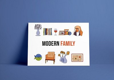 Modern family poster design diseño graphic design icon illustration illustrator moderfamily netflix poster tv series tv series poster tv shows tvseries vector