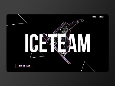 Snowboard team art design glitch photoshop site snowboard ui web