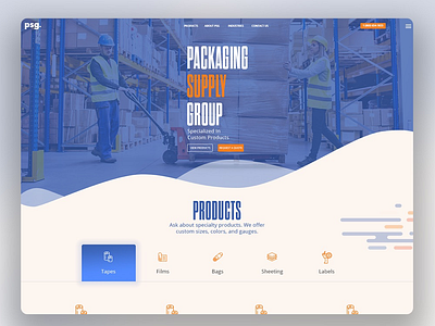 Packaging Supply Group Website branding logo design web design website