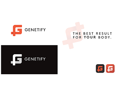 Genetify Fitness branding fitness app logo design