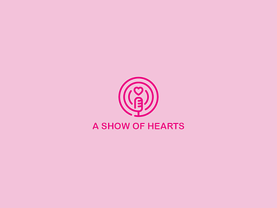 A Show Of Hearts 1 Dribbble blog hear heart listen microphone pink podcast speak talk wave