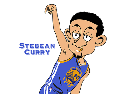 Stebean Curry 2017champion cartoon curry gsw mr.bean stephen warriors