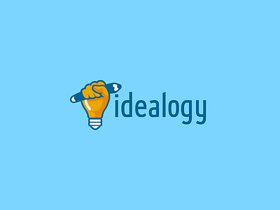 Idealogy 1 Dribbble art artist blue bulb courage creative education fight idea light pencil study