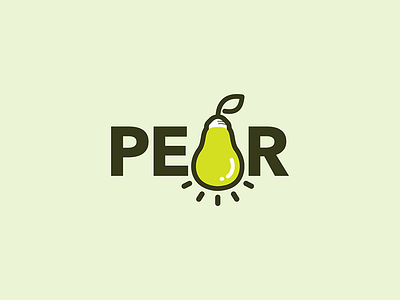 Pear.No Dribbble bulb fruit genius idea intelligence light pear technology