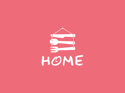 Home Dribbble dining door eat family food fork home house kitchen knife spoon welcome