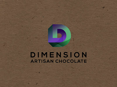 Dimension Artisan Chocolate artisan chocolate d logo dimension lettermark lettermarklogo optical illusion