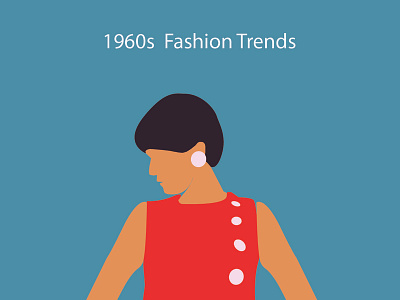 Trends 60s fashion illustration model style trends vector