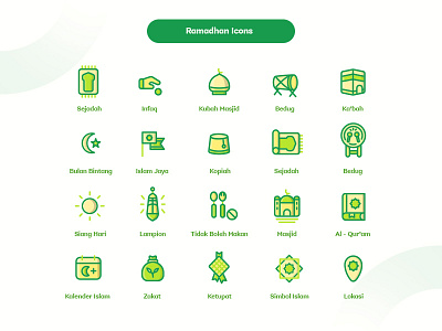 Ramadhan Icons app design flat icon iconography ui ux web