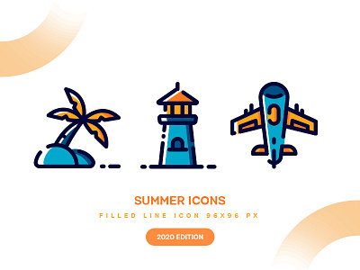 Summer 2020 app design flat icon iconography minimal ui ux vector web