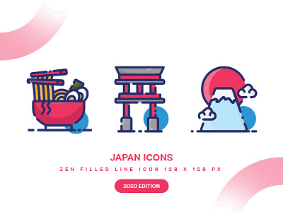 Japan Icons app design flat icon iconography minimal ui ux vector web