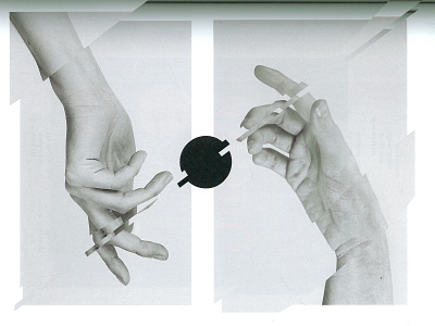 Heaven/Earth blackandwhite collage design digital collage hands illustration