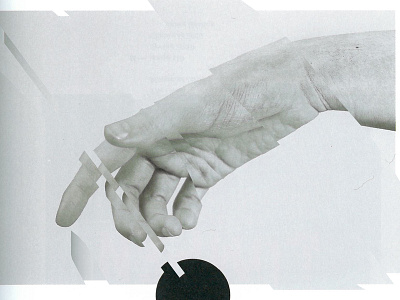 Heaven/Earth black and white collage cut design digital collage distort illustration