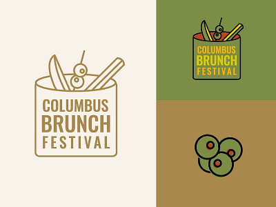 Columbus Brunch Festival - Bloody Mary brand branding brunch design digital drink event event branding flat food icon identity illustration logo olives typography vector