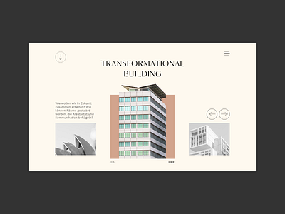 Transformational Bulding architecture design minimal photography slider typography ui web website