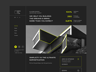 Architecture Studio architecture black design photography studio typography ui ux webdesign website