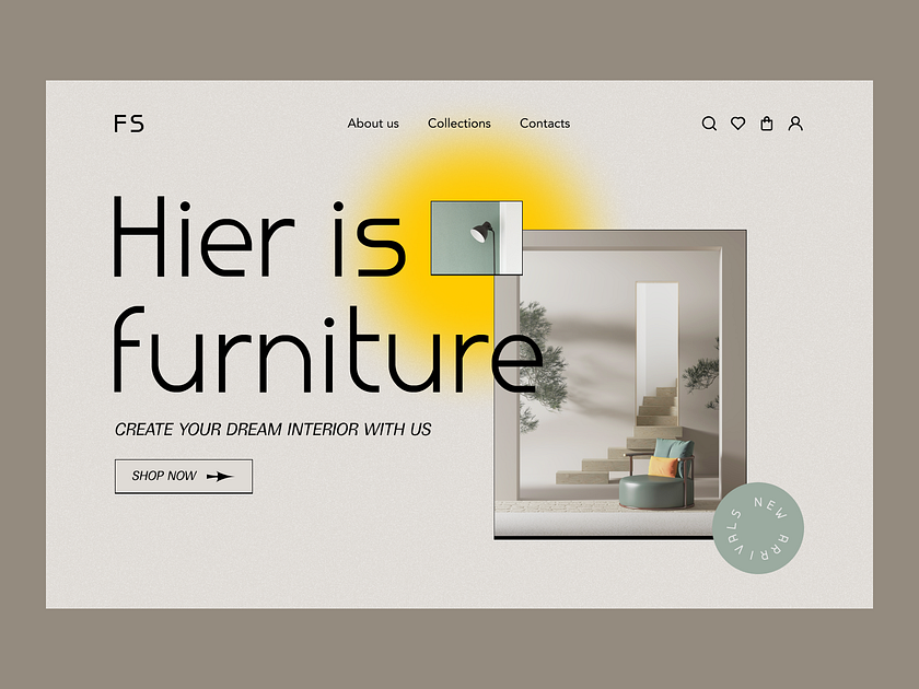 Furniture store landing page by Zhenya Azarova on Dribbble