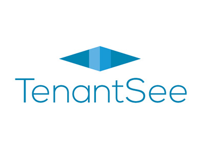 TenantSee logo idea building eye real estate tenant