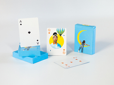 Playing Cards collage design graphic design illustration playing cards print design
