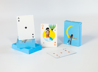 Playing Cards collage design graphic design illustration playing cards print design