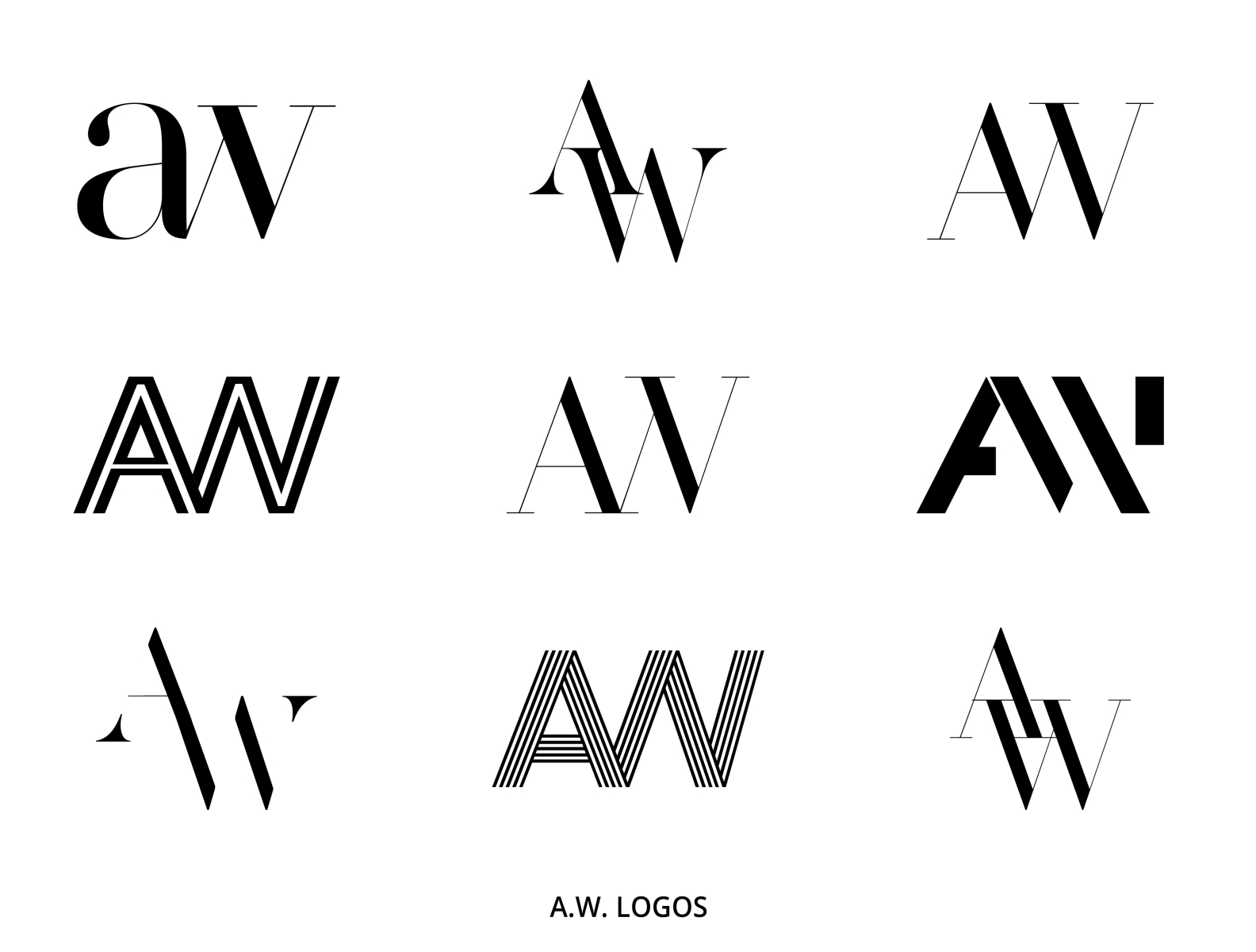 AW WA Logo Design Vector Graphic by xcoolee · Creative Fabrica