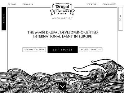 Drupal Developer Days Seville 2017 branding drupal event illustration sevilla web design