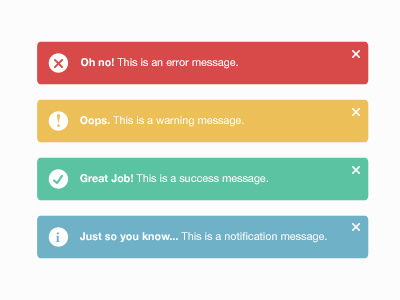 Message Box error icon message message box notification success warning