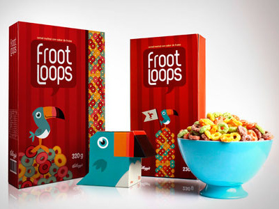 Froot Loops • Redesign box cereal food kids package redesign