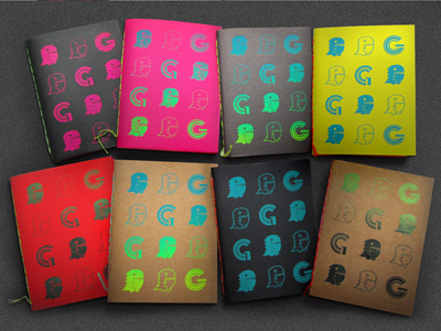 Garagem - Design Experimental art direction bookbinding brand branding dinosaur handcrafted handmade identity logo screen printing sketchbooks