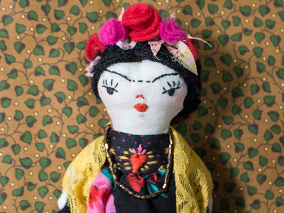 Personal Project - Frida Kahlo Doll artdoll character crafts diy doll dollmaker frida kahlo handmade mexican