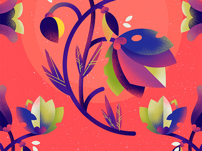 Botanical poster - Soon for sale botanical color flower orange plants poster vector