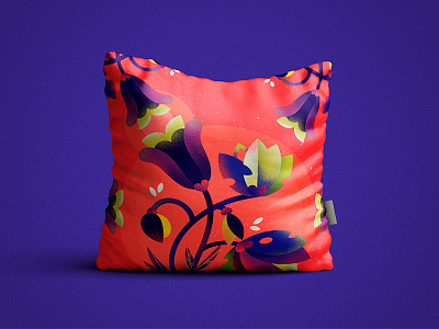 Pillow botanical color decor flower pattern pillow