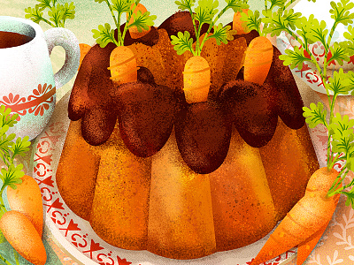 Carrot crush! cake carrot delicious digital art editorial food illustration kitchen lettering recipe sketch sweet