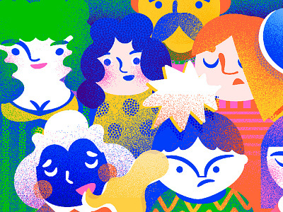 Behavioral Health avatar baloon color digital face icon illustration shape vector woman