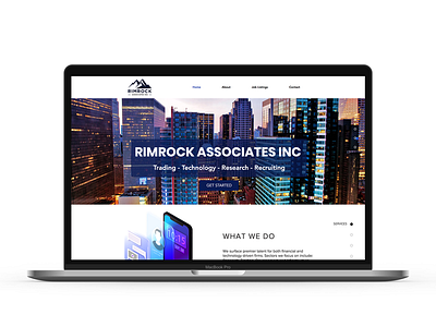 Rimrock Associates Landing Page branding design illustration ux web website