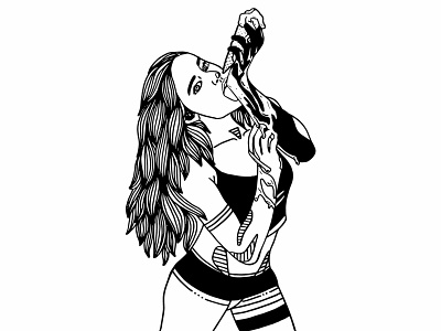 Black and White - Melting Ice Cream black and white branding contrast dope draw drawing fineliner geometric ice cream ice cream cone illustration ink ink art pen vector woman woman illustration