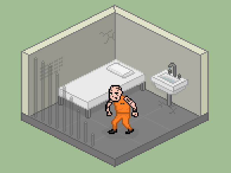 Prisoner animation cell jail pixel pixel animation pixel art prison prison cell prisoner