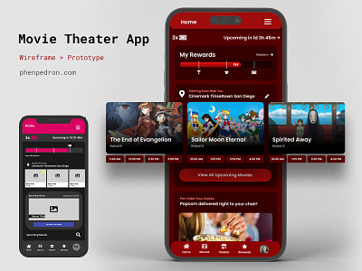 Movie Theater App design ui uidesign ux uxui web design webdesign