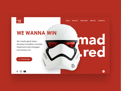 MadRed Design Concept design flat header hero section ui web